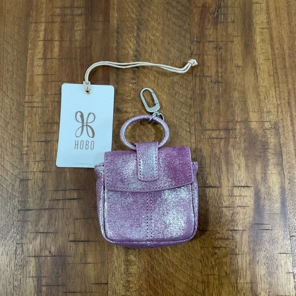 HOBO Sheila Violet Metallic NWT Leather Bag Charm